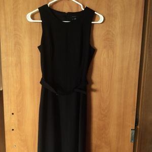 Theory Black Wool Belted Dress EUC Size 2